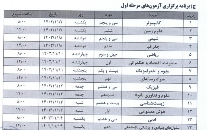 آغاز ثبت نام المپیادهای علمی برای دانش آموزان دهم تا دوازدهم