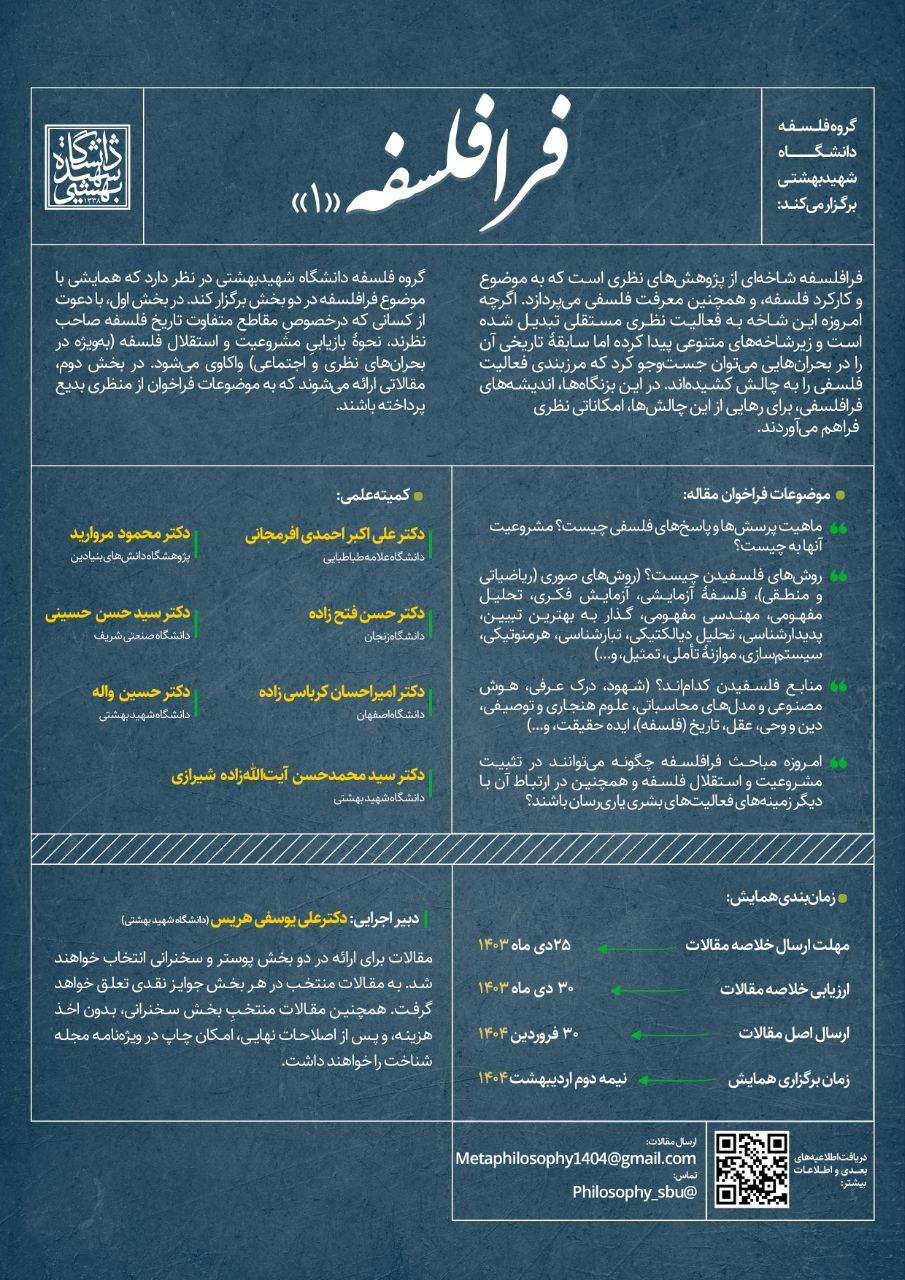 همایش فرافلسفه و فراخوان ارسال مقاله