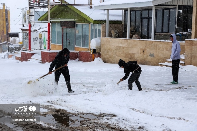 بارش برف، این نعمت الهی در زیباترین جاده ایران+عکس